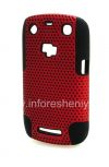 Фотография 4 — Чехол повышенной прочности перфорированный для BlackBerry 9360/9370 Curve, Черный/Красный