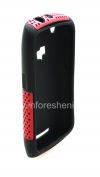 Photo 6 — La cubierta resistente perforado para BlackBerry Curve 9360/9370, Negro / Rojo