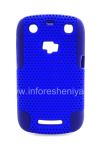 Photo 1 — penutup berlubang kasar untuk BlackBerry 9360 / 9370 Curve, Biru / biru