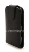 Фотография 4 — Кожаный чехол с вертикально открывающейся крышкой для BlackBerry 9360/9370 Curve, Черный с крупной текстурой