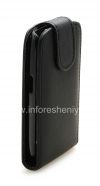 Фотография 5 — Кожаный чехол с вертикально открывающейся крышкой для BlackBerry 9360/9370 Curve, Черный с крупной текстурой