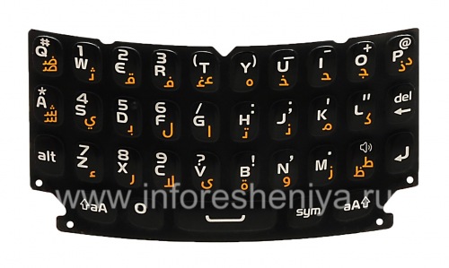 Галерея фотографий товара Оригинальная клавиатура для BlackBerry 9360/9370 Curve (другие языки), Черный, Арабский