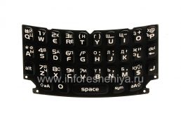 Keyboard Rusia BlackBerry 9360 / 9370 Curve (ukiran), hitam