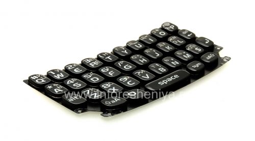 Смотреть галерею фотографий Галерея фотографий товара Русская клавиатура для BlackBerry 9360/9370 Curve (гравировка), Черный