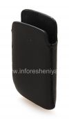 Photo 3 — BlackBerry 9360 / 9370 কার্ভ জন্য মূল চামড়া কেস পকেট লেদার পকেট থলি, ব্ল্যাক (কালো)