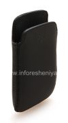 Photo 5 — Kulit asli Kasus-saku Kulit Pocket Pouch untuk BlackBerry 9360 / 9370 Curve, Black (hitam)