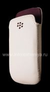Photo 3 — Original-Leder-Kasten-Tasche Ledertasche Tasche für Blackberry Curve 9360/9370, Weiß / Violett (weiß / lila)