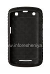 Фотография 2 — Фирменный чехол силиконовый уплотненный с кожаной вставкой AGF Black Leather Inlay with TPU Case для BlackBerry 9360/9370 Curve, Черный