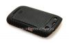 Photo 3 — Silicone perusahaan disegel dengan kulit memasukkan AGF Black Leather Inlay dengan TPU Case untuk BlackBerry 9360 / 9370 Curve, hitam