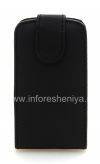 Photo 1 — Caso de cuero con tapa de apertura vertical para BlackBerry Curve 9380, Negro con una gran textura