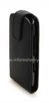 Фотография 3 — Кожаный чехол с вертикально открывающейся крышкой для BlackBerry 9380 Curve, Черный с крупной текстурой
