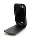 Photo 6 — Caso de cuero con tapa de apertura vertical para BlackBerry Curve 9380, Negro con una gran textura