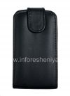 Photo 1 — Caso de cuero con tapa de apertura vertical para BlackBerry Curve 9380, Negro con textura fina