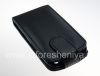 Photo 5 — kasus penutup kulit dengan membuka vertikal untuk BlackBerry 9380 Curve, Hitam dengan tekstur halus