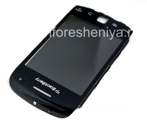 Photogallery for Touch-screen (Touchscreen) in the assembly with the front panel for BlackBerry 9380 Curve, The black product