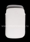 Фотография 1 — Оригинальный кожаный чехол-карман Leather Pocket для BlackBerry 9380 Curve, Белый (White)