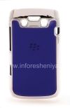 Photo 1 — Plastik tas-cover dengan insert timbul untuk BlackBerry 9790 Bold, Metallic / Biru