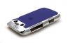 Фотография 6 — Пластиковый чехол-крышка с рельефной вставкой для BlackBerry 9790 Bold, Металлик/Синий
