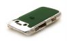Фотография 5 — Пластиковый чехол-крышка с рельефной вставкой для BlackBerry 9790 Bold, Металлик/Зеленый