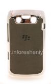 Фотография 1 — Пластиковый чехол-крышка с рельефной вставкой для BlackBerry 9790 Bold, Металлик/Серый