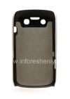 Photo 2 — Plastik tas-cover dengan insert timbul untuk BlackBerry 9790 Bold, Logam / Oranye