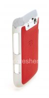 Photo 3 — ब्लैकबेरी 9790 Bold के लिए एक उभरा डालने के साथ प्लास्टिक बैग कवर, धातु / लाल