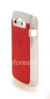 Photo 4 — Plastik tas-cover dengan insert timbul untuk BlackBerry 9790 Bold, Logam / Red