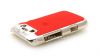 Фотография 6 — Пластиковый чехол-крышка с рельефной вставкой для BlackBerry 9790 Bold, Металлик/Красный
