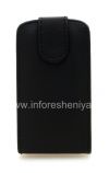 Photo 1 — Ledertasche mit vertikalem Öffnungsabdeckung für Blackberry 9790 Bold, Schwarz mit großen Textur