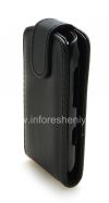 Photo 3 — Caso de cuero con tapa de apertura vertical para BlackBerry 9790 Bold, Negro con textura fina