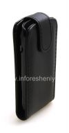 Photo 5 — BlackBerry 9790 Bold জন্য উল্লম্ব খোলার সঙ্গে চামড়া ক্ষেত্রে কভার, জরিমানা জমিন কালো