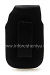 Фотография 2 — Кожаный чехол с клипсой для BlackBerry 9790 Bold, Черный, Мелкая текстура