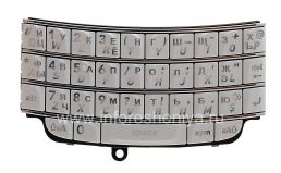 لوحة المفاتيح الروسية بلاك بيري 9790 Bold (النقش), أبيض
