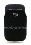 Photo 1 — Asli Leather Case-saku Kulit Pocket untuk BlackBerry 9790 Bold, Hitam, besar tekstur (hitam)