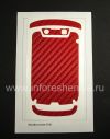 Photo 4 — Badan tekstur set pelindung layar dan tubuh BodyGuardz Armor untuk BlackBerry 9790 Bold, Red tekstur "Carbon Fiber"