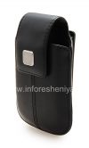 Фотография 3 — Оригинальный кожаный чехол с клипсой и металлической биркой Leather Swivel Holster для BlackBerry, Темно-синий (Indigo)