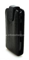 Photo 4 — BlackBerry 9800 / 9810 Torch জন্য উল্লম্ব খোলার সঙ্গে চামড়া ক্ষেত্রে কভার, কালো "কুমির"
