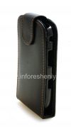 Photo 3 — Housse en cuir avec couvercle à ouverture verticale pour BlackBerry 9800/9810 Torch, Noir avec texture fine