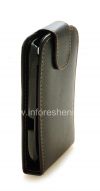 Photo 4 — Housse en cuir avec couvercle à ouverture verticale pour BlackBerry 9800/9810 Torch, Noir avec texture fine