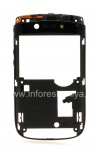 Photo 1 — Bagian tengah tubuh asli dengan semua elemen untuk BlackBerry 9800 / 9810 Torch, hitam