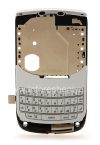 Фотография 1 — Средняя часть оригинального корпуса с установленной микросхемой для BlackBerry 9800/9810 Torch, 9800, Белый