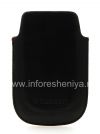 Photo 2 — Leather Case-saku logo BlackBerry untuk BlackBerry 9800 / 9810 Torch, Hitam, tekstur halus, logo logam