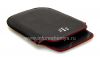 Photo 5 — Leather Case-saku logo BlackBerry untuk BlackBerry 9800 / 9810 Torch, Hitam dengan garis merah, tekstur Mayor, logo logam