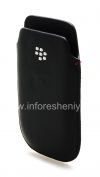 Photo 4 — Leather Case-saku logo BlackBerry untuk BlackBerry 9800 / 9810 Torch, Hitam, biji-bijian besar, logo logam