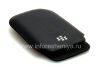 Photo 5 — Leather Case-saku logo BlackBerry untuk BlackBerry 9800 / 9810 Torch, Hitam, biji-bijian besar, logo logam