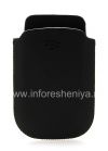 Photo 1 — Leather Case-saku logo BlackBerry untuk BlackBerry 9800 / 9810 Torch, Hitam, tekstur halus, logo plastik hitam