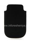 Photo 2 — Leather Case-saku logo BlackBerry untuk BlackBerry 9800 / 9810 Torch, Hitam, tekstur halus, logo plastik hitam