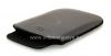 Photo 6 — Leather Case-saku logo BlackBerry untuk BlackBerry 9800 / 9810 Torch, Hitam, tekstur halus, logo plastik hitam
