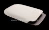 Photo 7 — Leather Case-saku logo BlackBerry untuk BlackBerry 9800 / 9810 Torch, Putih, tekstur besar, logo plastik putih