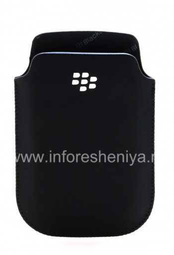 Kulit Kasus-saku dengan logo putih untuk BlackBerry BlackBerry 9800 / 9810 Torch